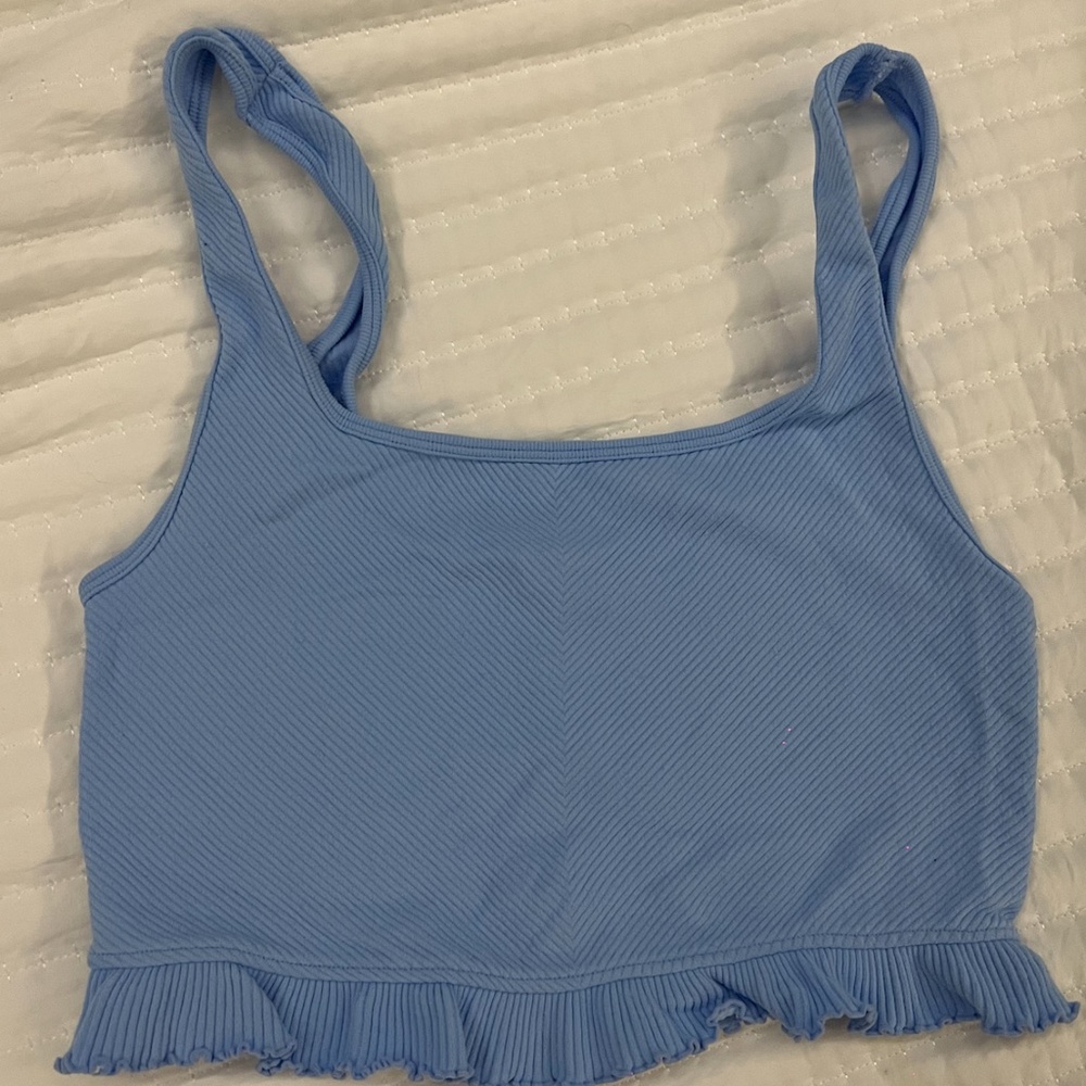 ZARA Baby Blue crop top